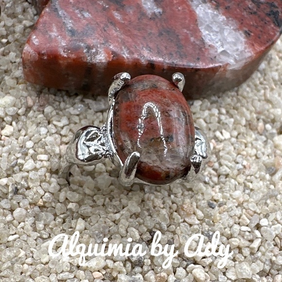 Alquimia by Ady Red and Silver Ring - Picture 1 of 2